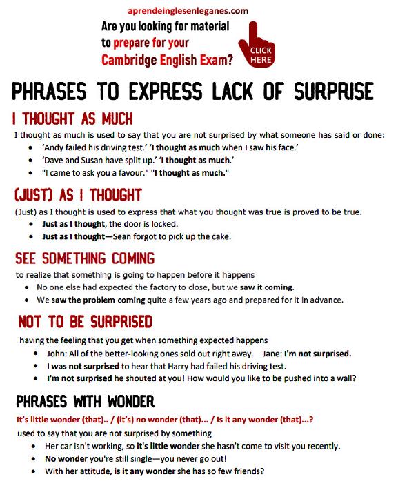 expressing-lack-of-surprise-phrases